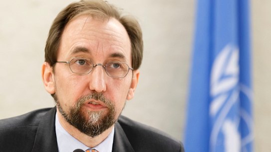 The UN High Commissioner for Human Rights, Zeid bin Raad al-Hussein.