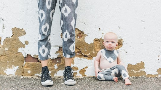  Carlie Ballard's Baby range uses the same organic hand-woven cotton as her womenswear line.