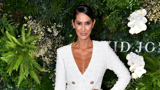 Lindy Klim arrives at the David Jones Spring Summer 2018 Collections Launch, in Sydney, Wednesday, August 8, 2018. (AAP Image/Joel Carrett) NO ARCHIVING