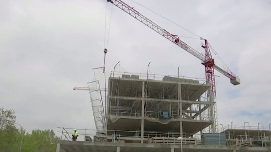 Construction sites have reopened in Spain amid lockdown.