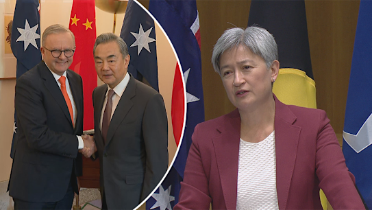 China’s Foreign Minister Wang Yi has met his Australian counterpart Penny Wong in Canberra.