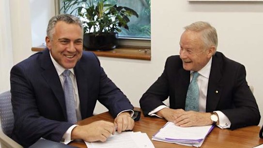 Treasurer Joe Hockey announced a commission of audit with Commissioner Tony Shepherd at Parliament House in Canberra on Tuesday 22 October 2013.