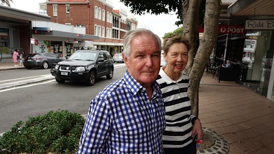 Bruce Bland, the vice-president of the Rose Bay Residents Association (pictured with Jennifer Turner) says Rose Bay is full.