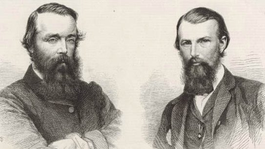 Explorers Robert O'Hara Burke (left) and William John Wills.
