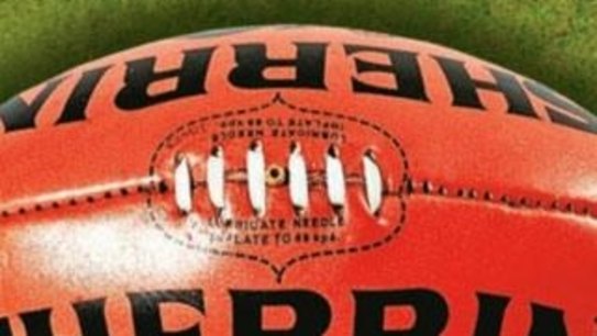 Countdown: The Sherrin footy is ready for another season. 