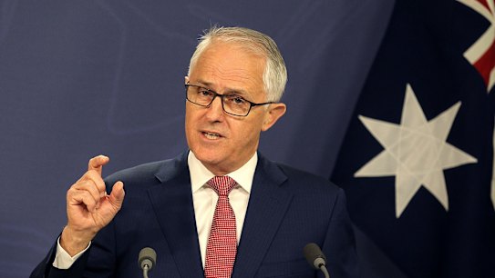 SYDNEY, AUSTRALIA - SEPTEMBER 25:Prime Minister Malcolm Turnbull during a press conference regarding the shortfall in Gas for the domestic market.Taken at the Commonwealth offices, CBD on September 25, 2017 in Sydney, Australia. (Photo by Ben Rushton/Fairfax Media)
