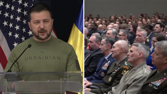 President of Ukraine Volodymyr Zelenskyy, has taken his plea for help in the fight against Russia to the US state of Washington DC.