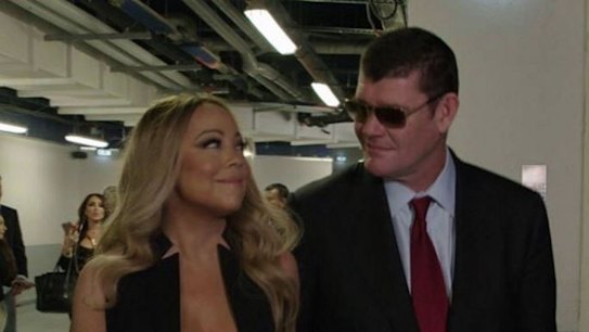 Mariah Carey with James Packer.