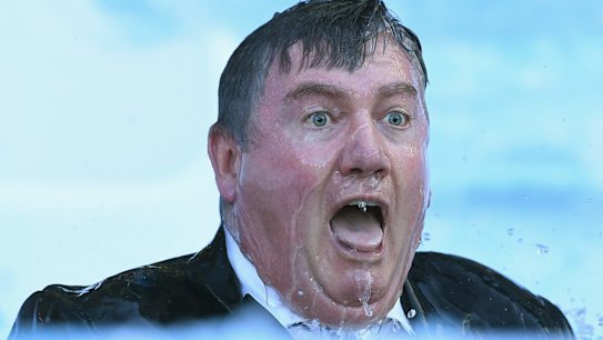 Collingwood president Eddie McGuire. Holden is sticking with the club as a sponsor.