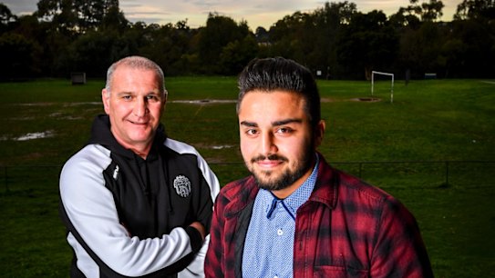 The 'Singing Wolf' - Brunswick Juventus legendary 1970s-80s player, Fabio Incantalupo (literally, singing wolf) reunited with his old club through a trophy won by under 17 player Faisal Totakhil, child of Afghani refugee parents.