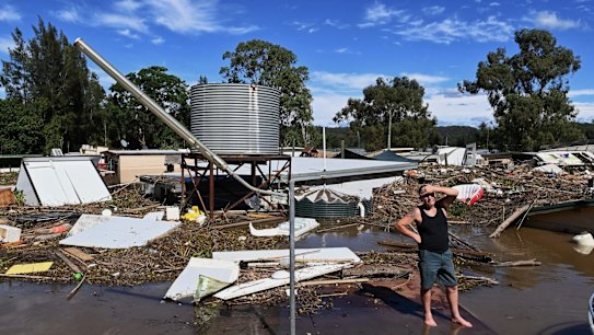 Brad McCutcheon, resident of St George's Caravan park near Lower Portland.