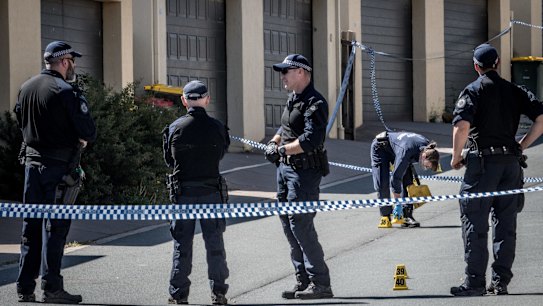 ACT police officers investigate a suspicious death of a 56 year old man in Hall Best lane, Gungahlin. 
