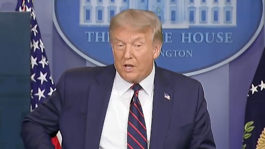 Donald Trump said the pandemic would probably worsen before improving, but said developing a vaccine is a "top priority".