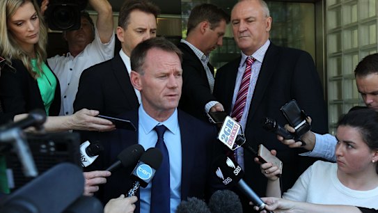 Cricket Australia high performance manager Pat Howard speaks with the media in 2016. 