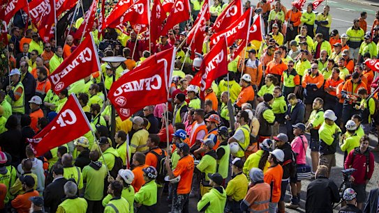 The ABCC laws are designed to target unions such as the CFMEU.