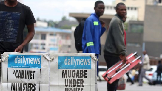 Zimbabweans are goingabout their business amid talks to resolve the country's political turmoil and the likely end of Mugabe's decades-long rule. 