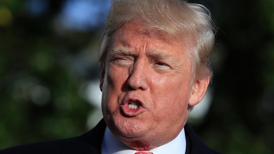 President Donald Trump speaks to reporters before leaving the White House, Tuesday, Nov. 21, 2017, in Washington for a Thanksgiving trip to Mar-a-Lago estate in Palm Beach, Fla. (AP Photo/Manuel Balce Ceneta)