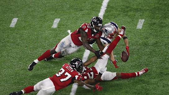 Fingertip precision: Julian Edelman with the catch that turned the Super Bowl