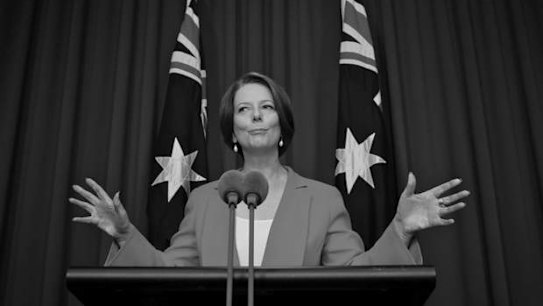 "Settle in" Prime Minister Julia Gillard during her press conference after successfully contesting the  leadership ballot against Kevin Rudd at Parliament House Canberra on Monday 27 February 2012.