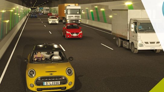 An image of the proposed North East Link tunnel, released by the government. 