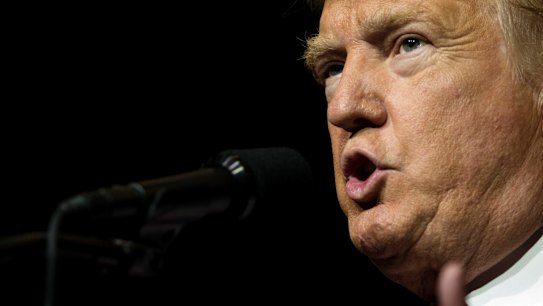 A spouter of conspiracy theory and innuendo: Republican presidential candidate Donald Trump.