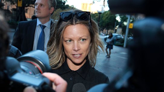 Bianca Rinehart outside the Supreme Court in 2015.