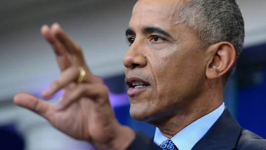 President Barack Obama making a point. 