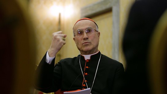 Cardinal Tarcisio Bertone, the-then Vatican secretary of state in 2008.