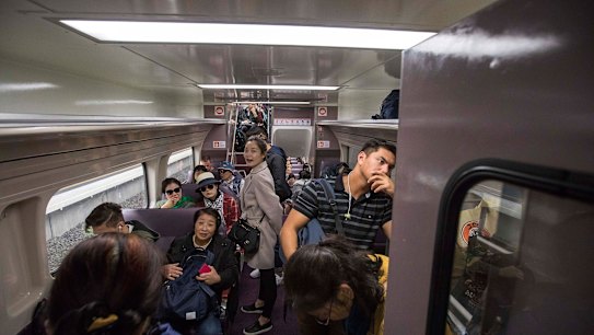 Some trains to the Blue Mountains have been running at more than 150 per cent capacity at weekends.