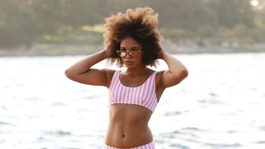 Models in The Iconic swimwear show on Sydney Harbour, Thursday, November 30, 2017. Photos: supplied