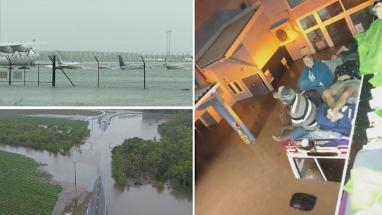 ADF joins flood rescue efforts in Far North Queensland amid reprieve in heavy rain.