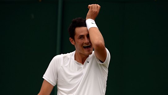 Australia's Bernard Tomic was knocked out of Wimbledon by Lucas Pouille.