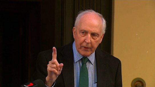 Former prime minister Paul Keating has accused the Federal Government of breaking an election promise by "touching" the superannuation scheme.