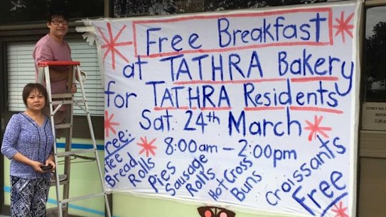 The community spirit in Tathra is evidence in the Tathra Bakery's generous offer.Joe and Quyen Nguyenwere busy prepping on Friday for a big day on Saturday.