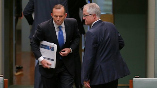 Tony Abbott and a handful of MPs, backed by a core of conservative media commentators, have rounded on the government as Labor lite, singling out policies such as the bank tax, the mimicking of Labor's Gonski schools funding package, and plans to introduce a clean energy target.