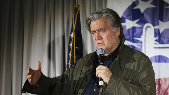 Apologetic: former chief strategist Steve Bannon 