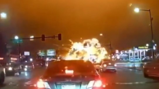 Debris has been scattered across the US city of Philadelphia after a jet carrying a sick child and five others plunged into residential homes.