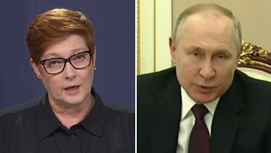 Saturday, February 26: Australian Foreign Minister Marise Payne has said she is 'seeking advice' to sanction Vladmir Putin directly, saying he will be 'personally responsible for the deaths and suffering of the Ukrainian people'.