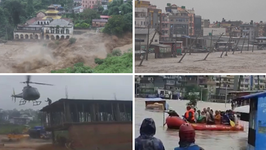 Nepal is in the grip of a flood disaster that has so far claimed at least 100 lives.