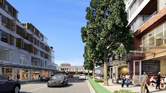 How Tebbutt Street at Taverners Hill will look after the redevelopment.