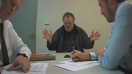 Scott Phillip White, the man convicted of killing Scott Johnson 33 years ago, being interviewed by police in May 2020.