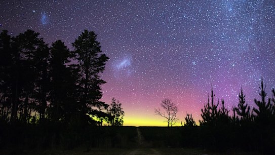 Aurora australis from Longford, Gippsland, on August 3.