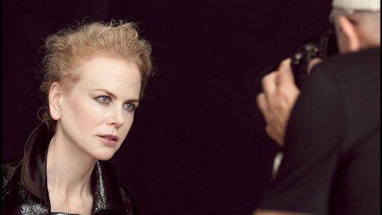 Nicole Kidman poses for Peter Lindbergh during a shoot for the 2017 Pirelli Calendar.