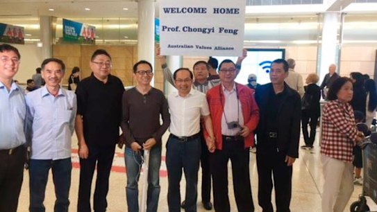 Dr Feng Chongyi arrived in Sydney on Sunday morning, after 10 days when he was prevented from leaving China  on grounds of "endangering state security".
