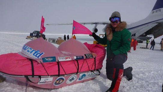 Adventurer Geoff Wilson, pictured on his first trip to the Antarctic. 