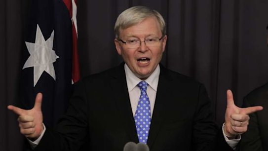 Prime Minister designate Kevin Rudd and Deputy Prime Minister designate Anthony Albanese during a press conference at Parliament House in Canberra on Wednesday 26 June 2013. Photo: Andrew Meares