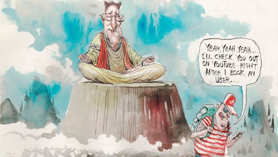 Management guru Simon Sinek laments the fate of Millennials and says corporations have a duty to help them. Illustration: David Rowe