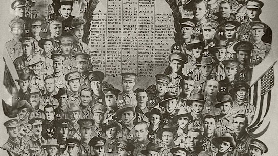 This is a contemporary tribute to the people from Neville, Lyndhurst and Carcoar who served in WWI.
