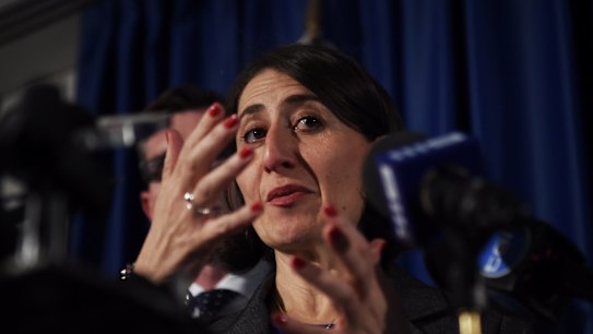 Premier Gladys Berejiklian making her housing affordability announcement on Thursday.
