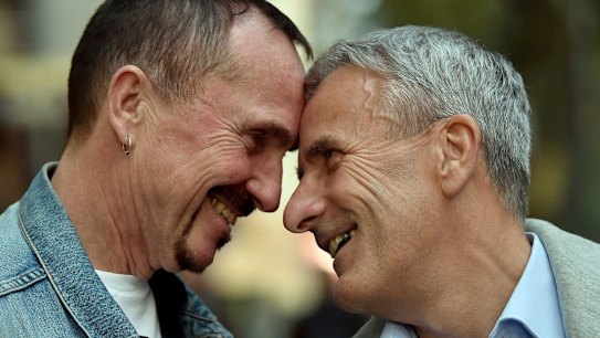 Karl Kreile, left, and Bodo Mende are getting hitched! The two civil servants are expected to become the first gay couple to tie the knot in Germany when a law allowing same-sex marriages comes into effect on Sunday.